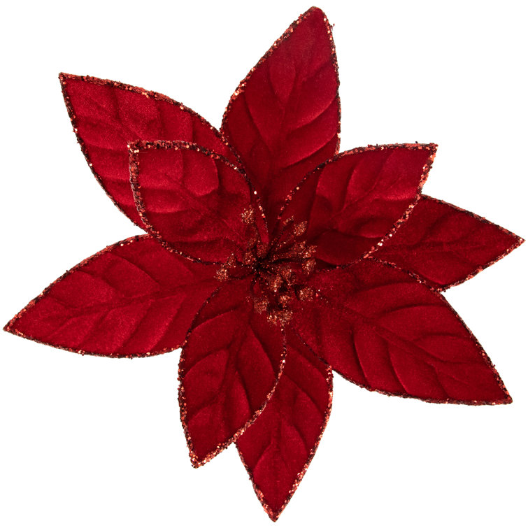 Northlight Poinsettia Stems, Bushes, And Sprays Arrangement | Wayfair